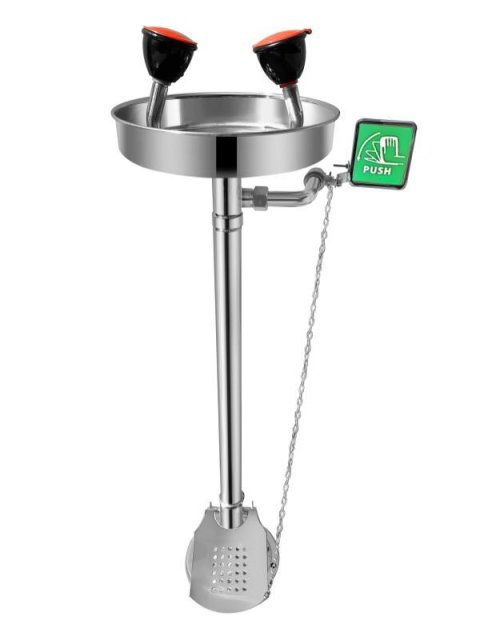 High-end large basin Vertical eye wash station (with foot pedal)