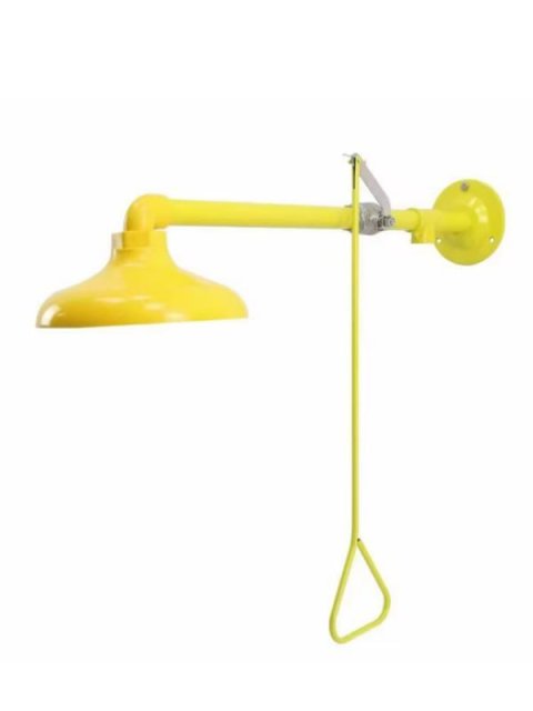 Yellow ABS Laboratory wall mounted shower